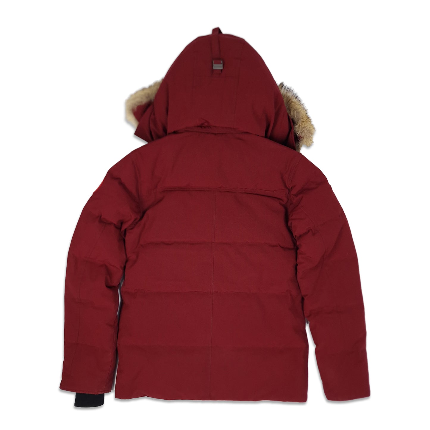 canada goose wyndham parka heritage, burgundy, back