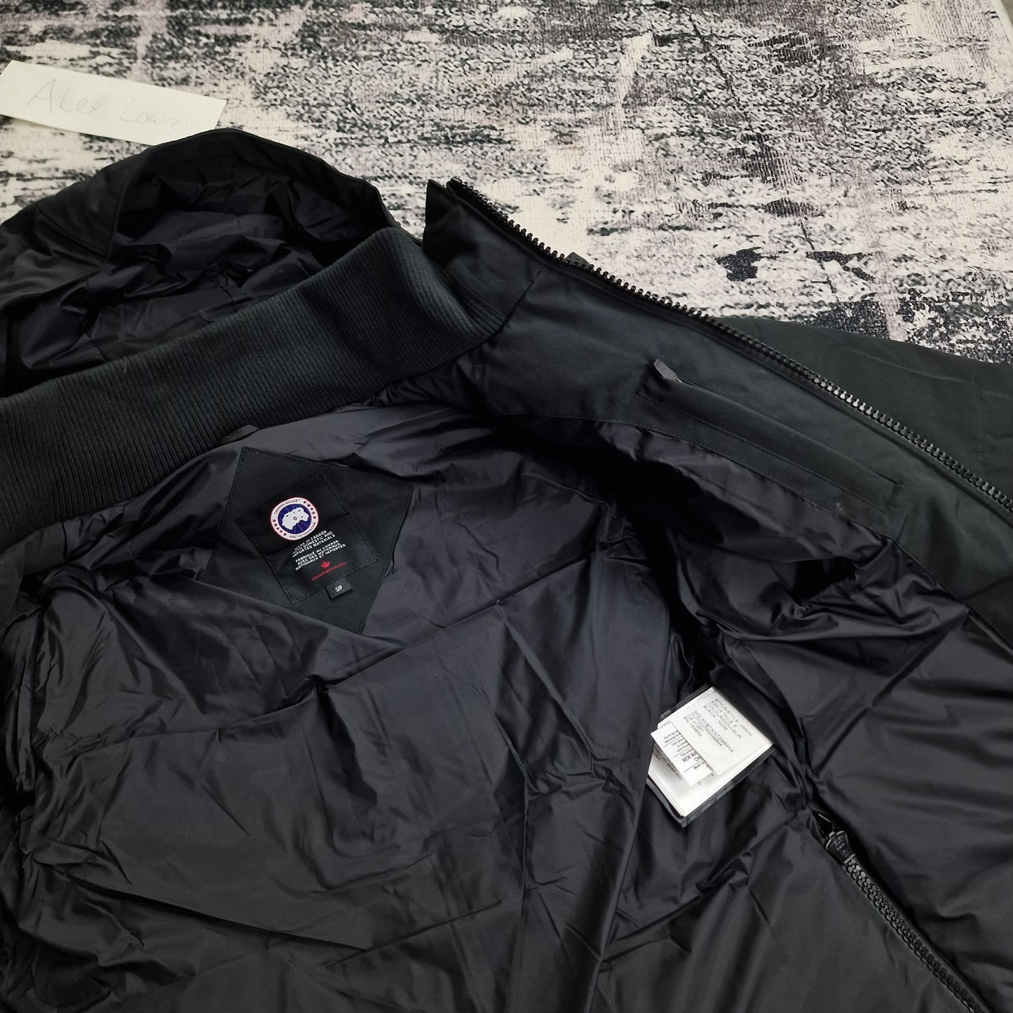 Canada Goose Maitland Parka Black Men's Interior View Showing Full Inner Lining