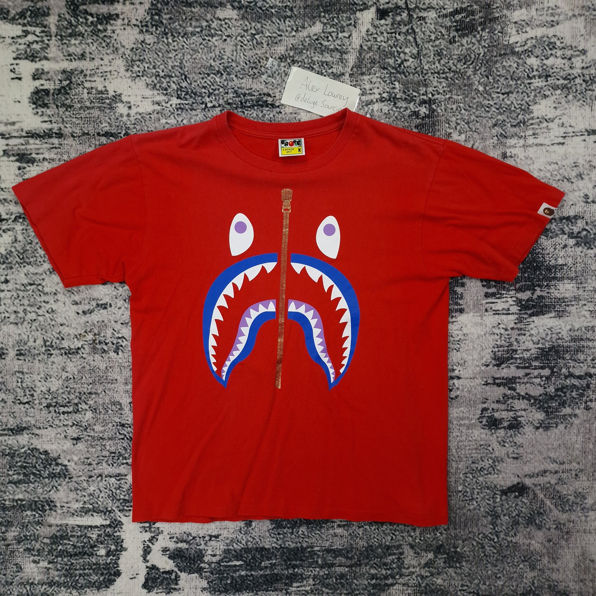 A Bathing Ape Shark T-Shirt Red
