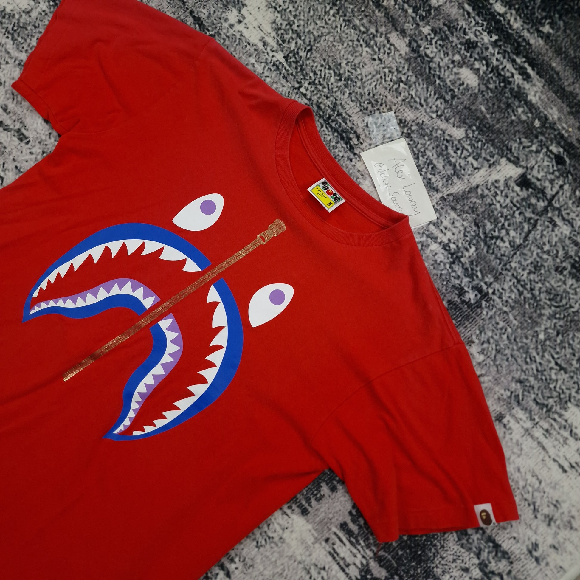 A Bathing Ape Shark T-Shirt Red