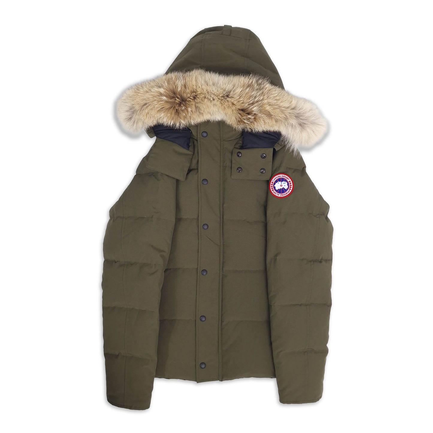 Canada Goose Wyndham Parka Military Green Large white background