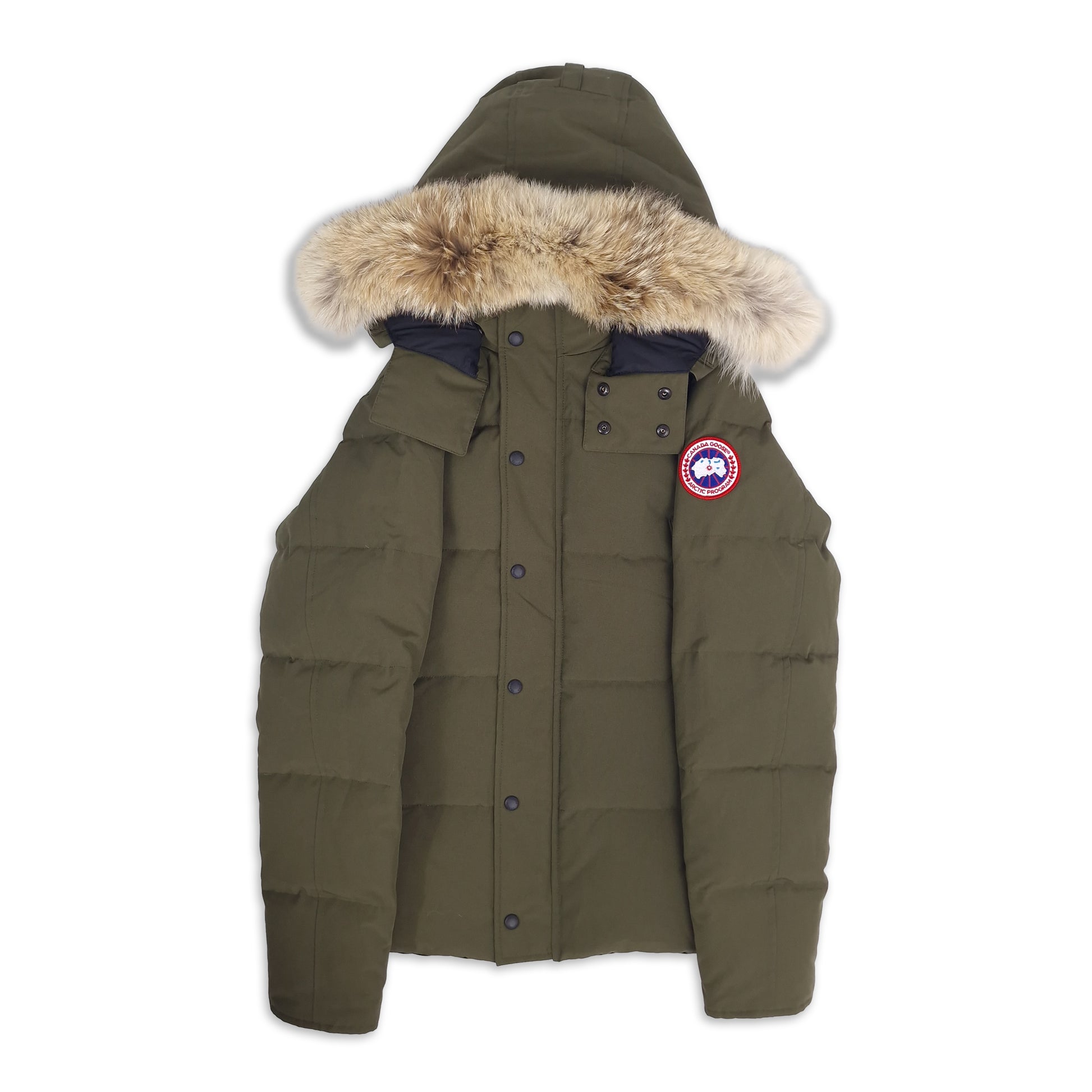 Canada Goose Wyndham Parka Military Green Large white background