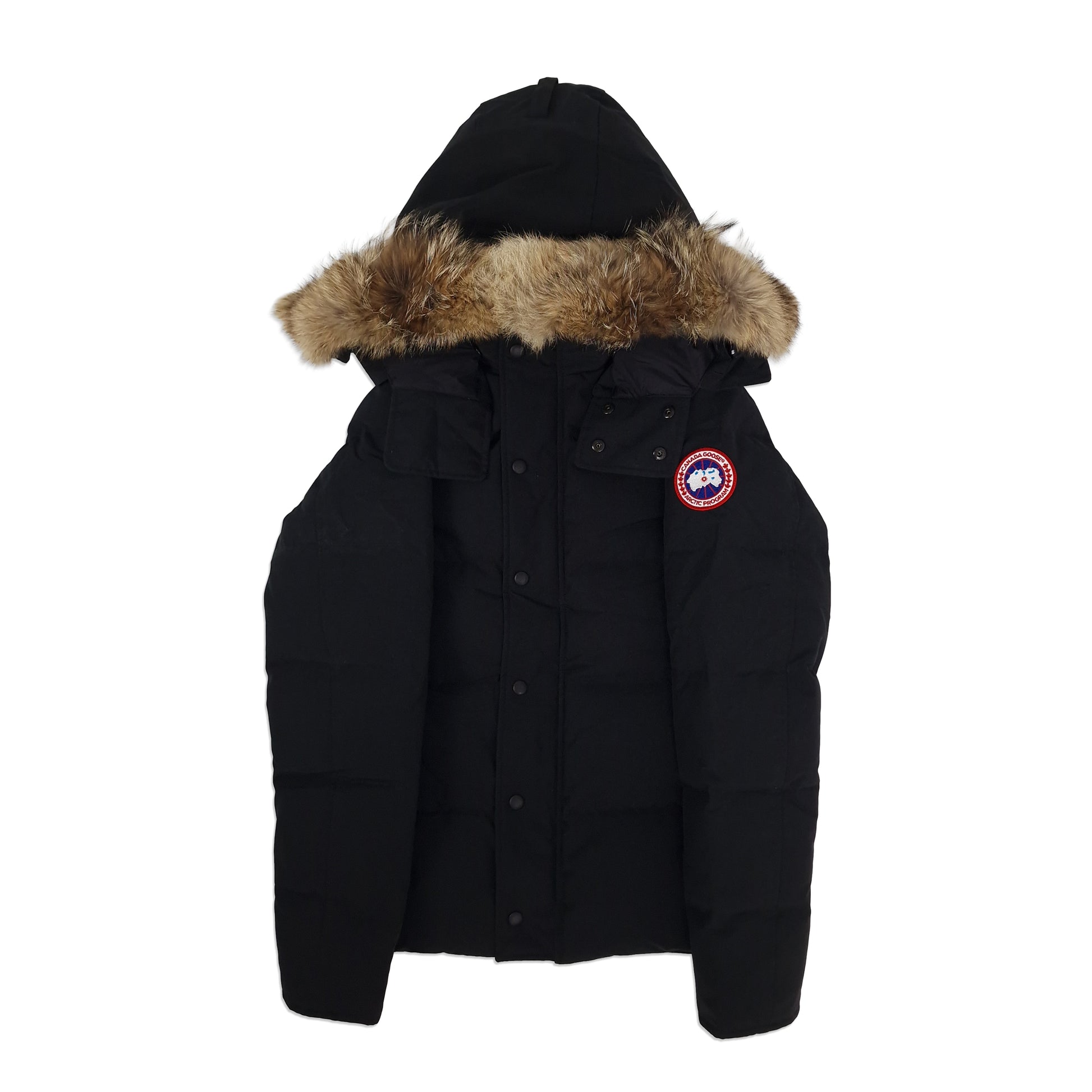 Canada Goose Wyndham Parka Heritage Black Men's Size Small Front View