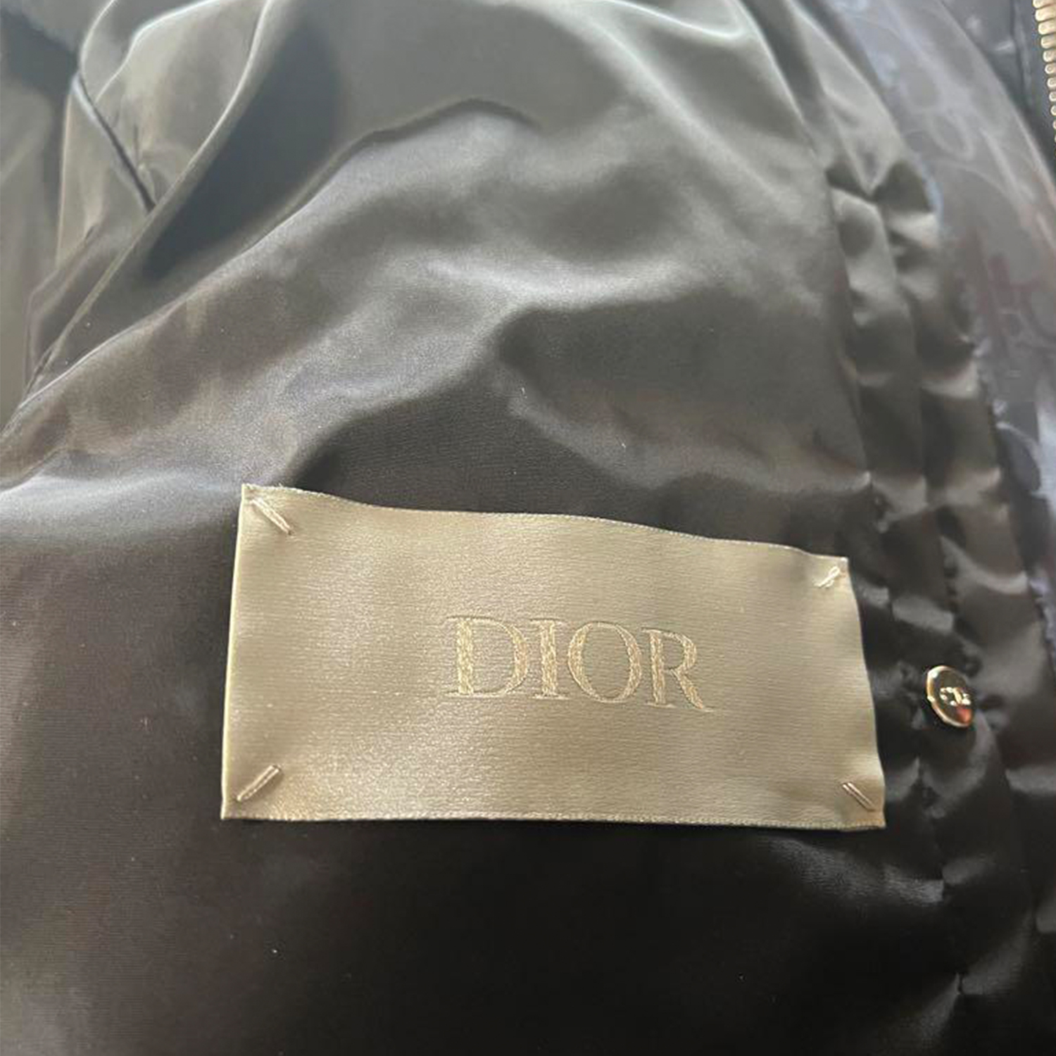 Dior Oblique Down Jacket Blue Technical Jacquard
